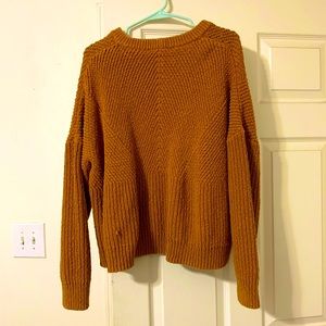 Knit thick pullover madewell sweater rust orange